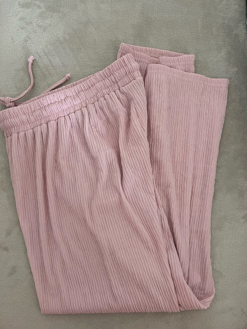 Straight Leg Pull-On Pants in Soft Blush